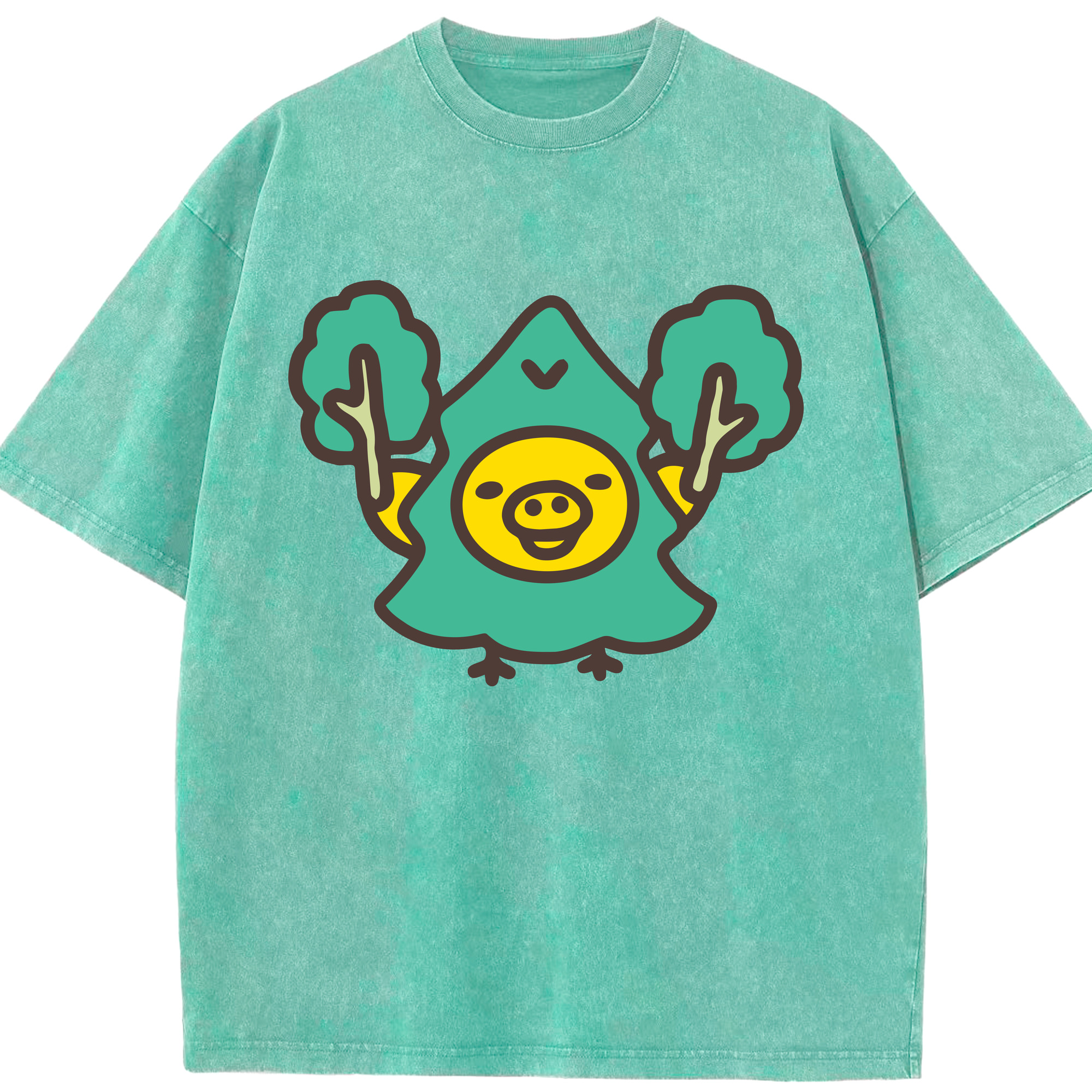 （画像用） リラックマ リラックマ キイロイトリ Rilakkuma Korilakkuma Kiiroitori 綿100% ヴィンテージ風 半袖Tシャツ（フロントプリント）